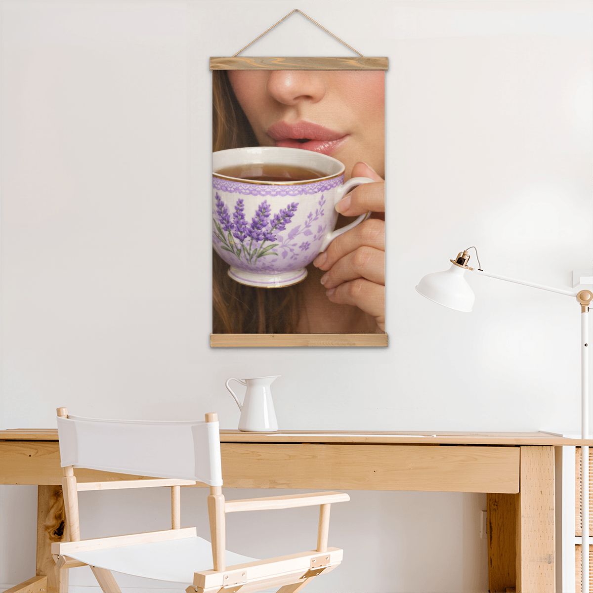 Linen Canvas Wall Art Tea Time