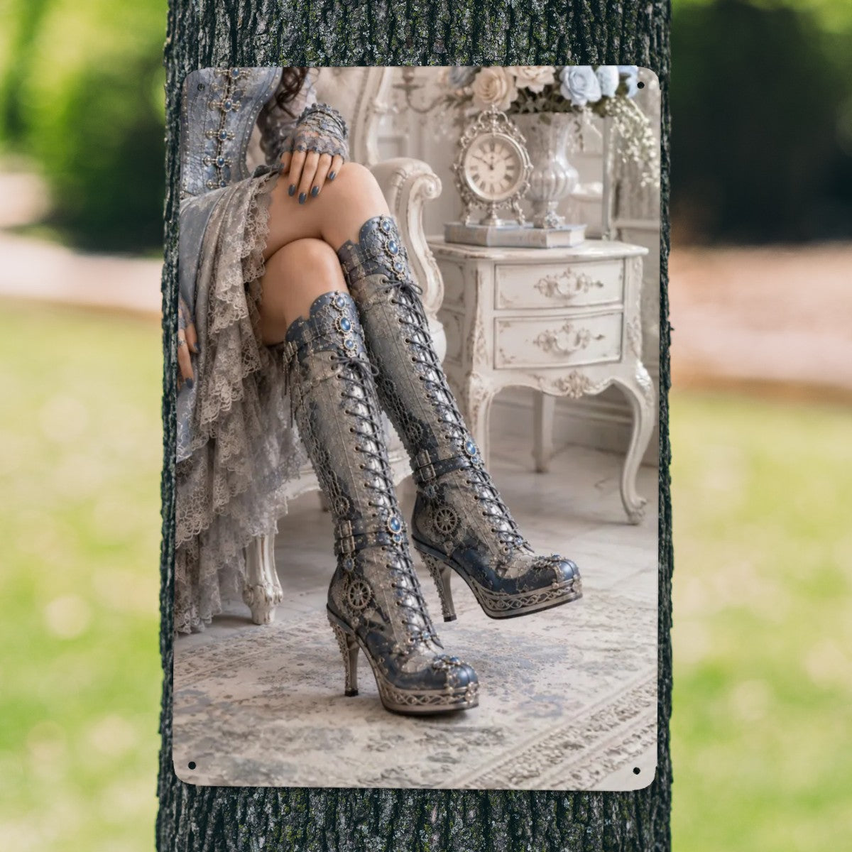 Tin Sign (Made in USA) Steampunk Boots