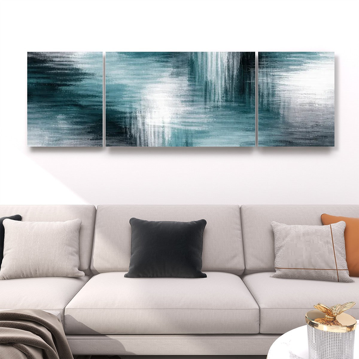 3 Panels Canvas Prints Wall Art Crosshatch
