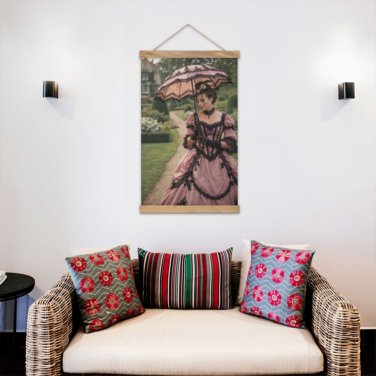 Linen Canvas Wall Art Victorian Walk in the Park