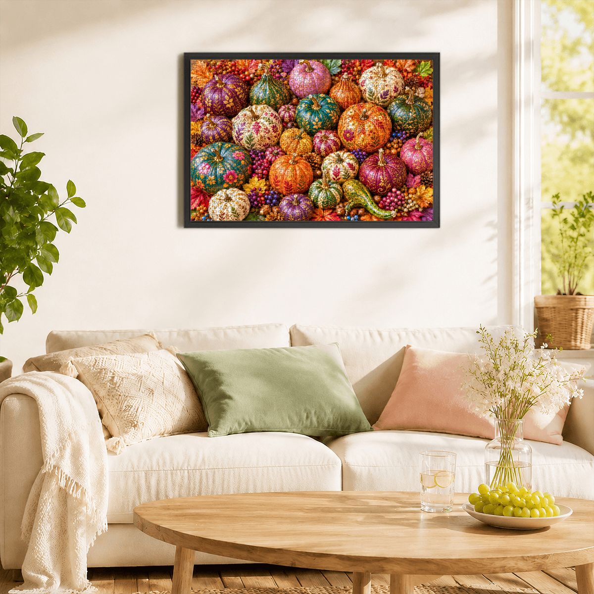 1000pcs Wooden Jigsaw Puzzles (Made in USA) Fall Pumpkins