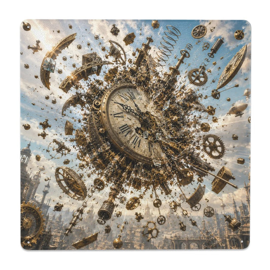 Tin Sign Square Metal Decor Clock Explosion