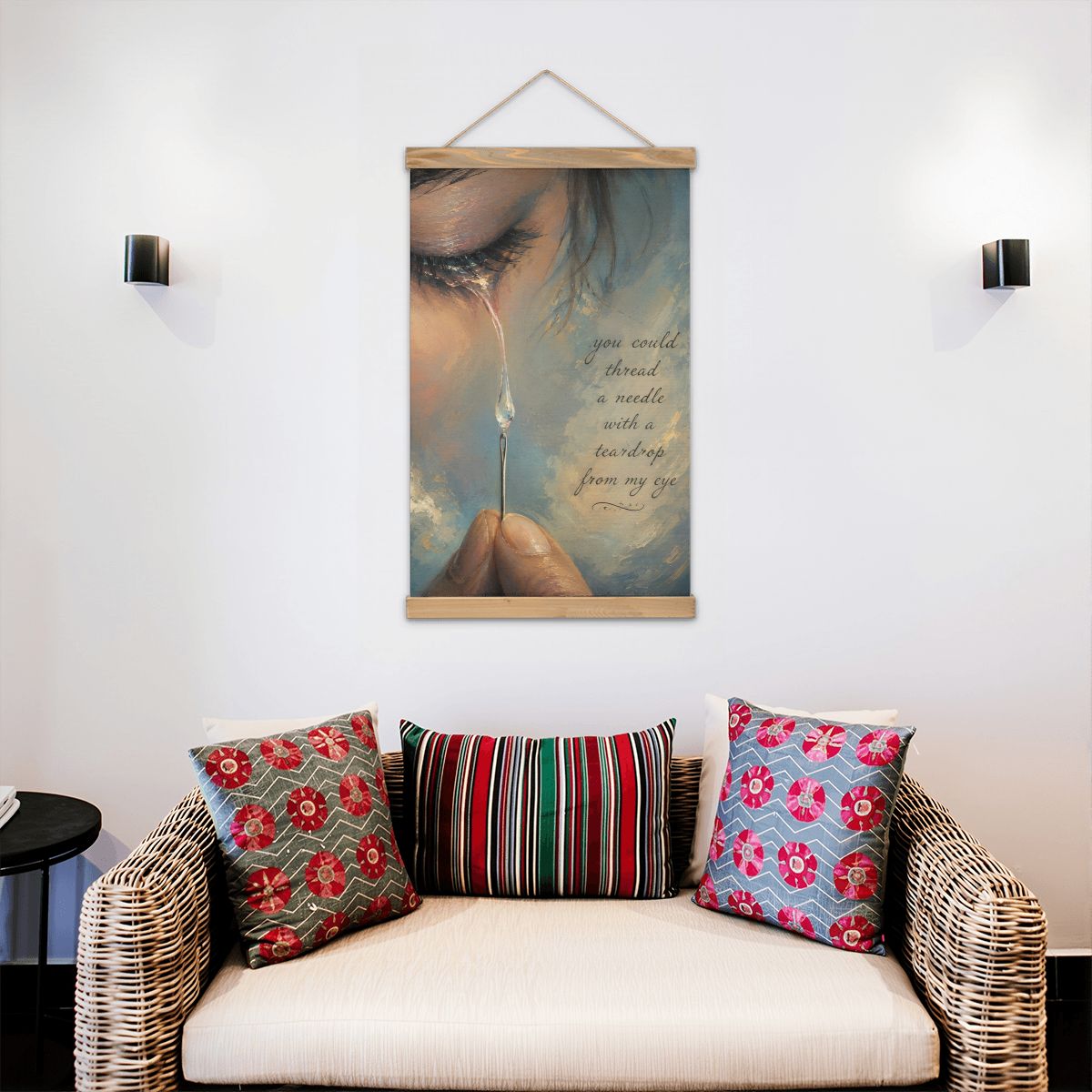 Linen Canvas Wall Art Teardrop