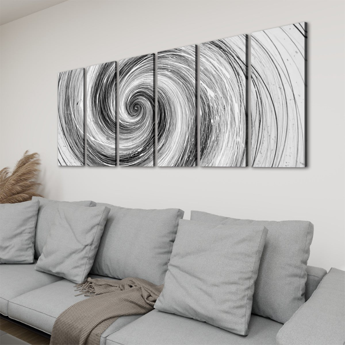 6 Panels Canvas Prints Wall Art Black and White