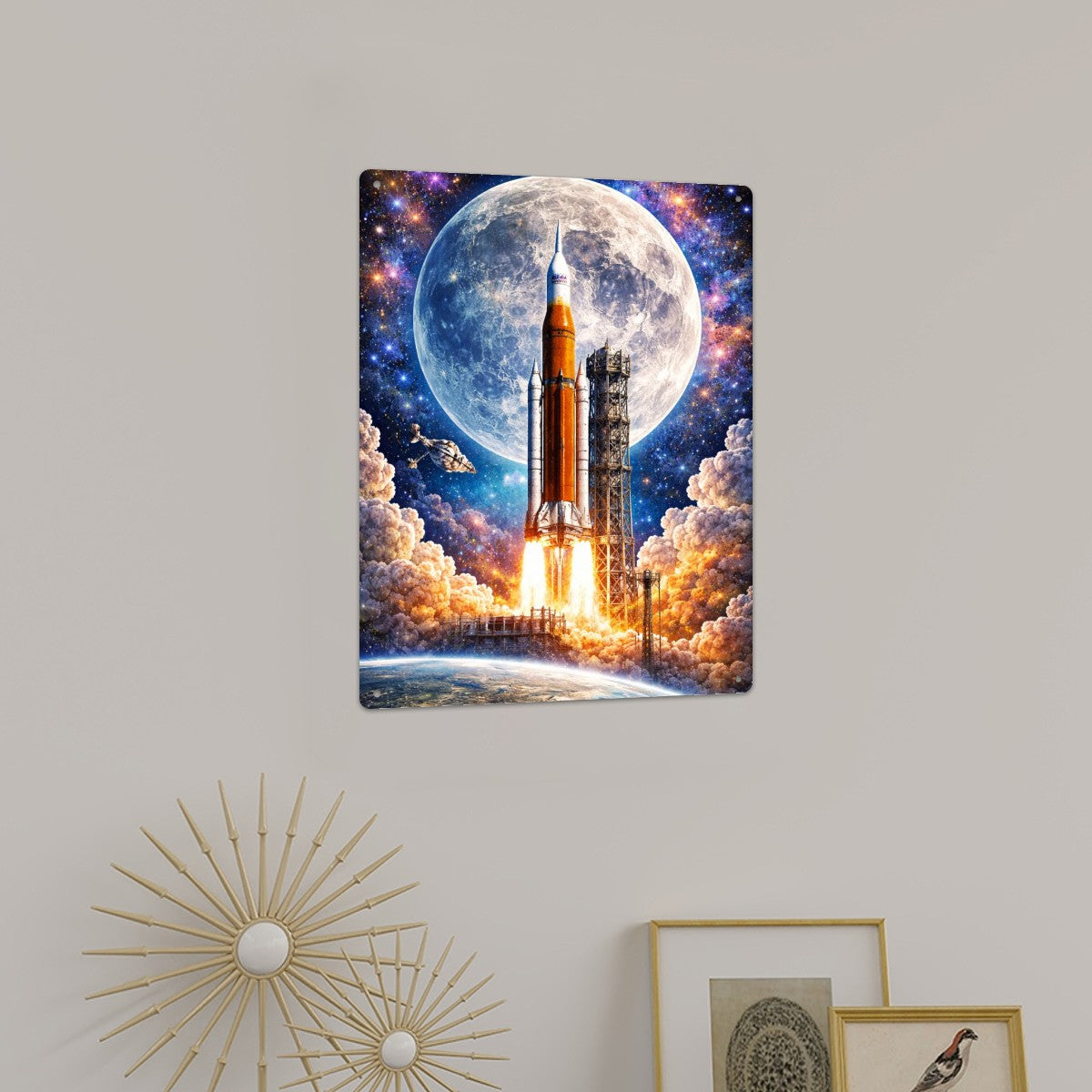 Tin Sign Metal Sign Decor Artemis Launch 2026