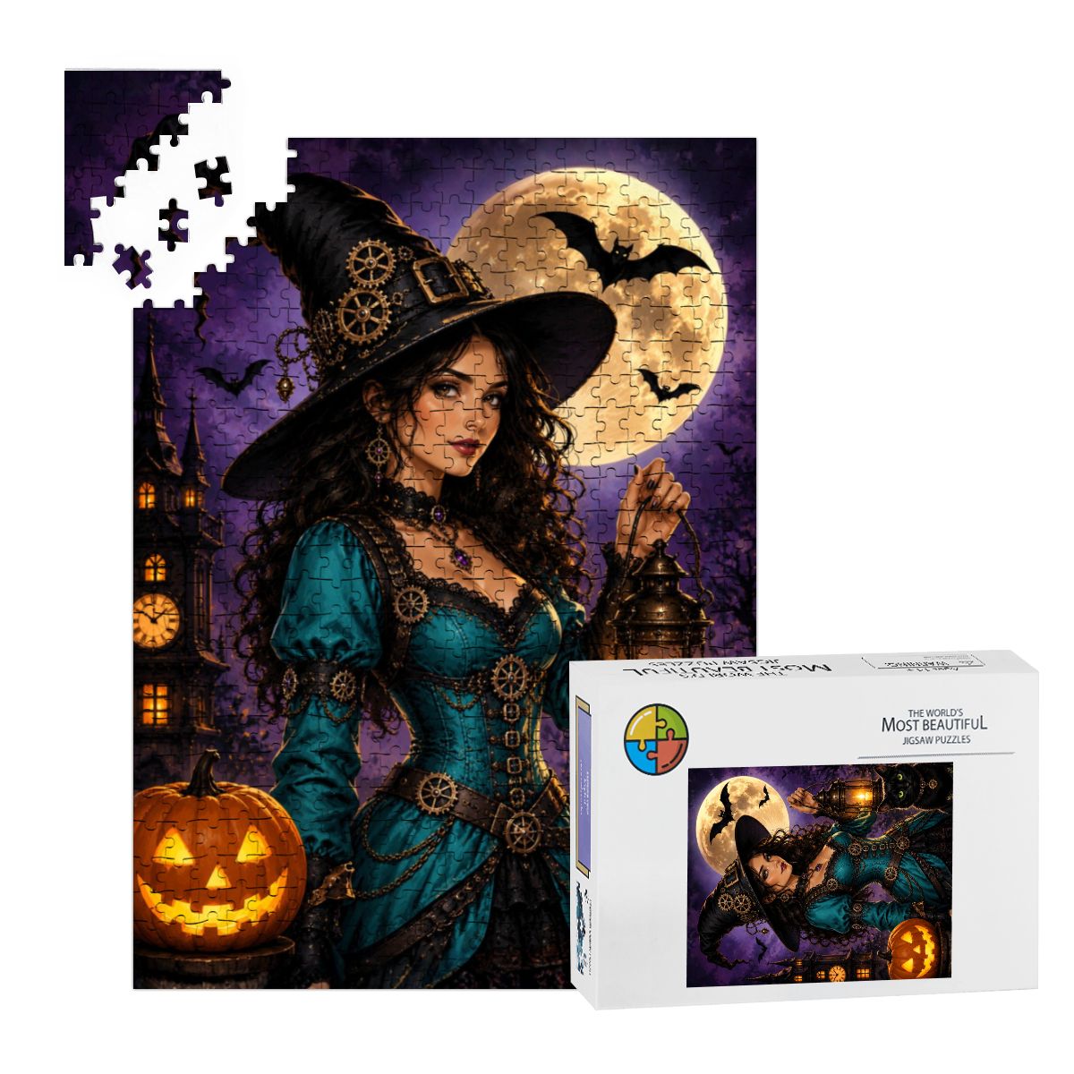 Wooden Jigsaw Puzzles 500 pcs Halloween Witch