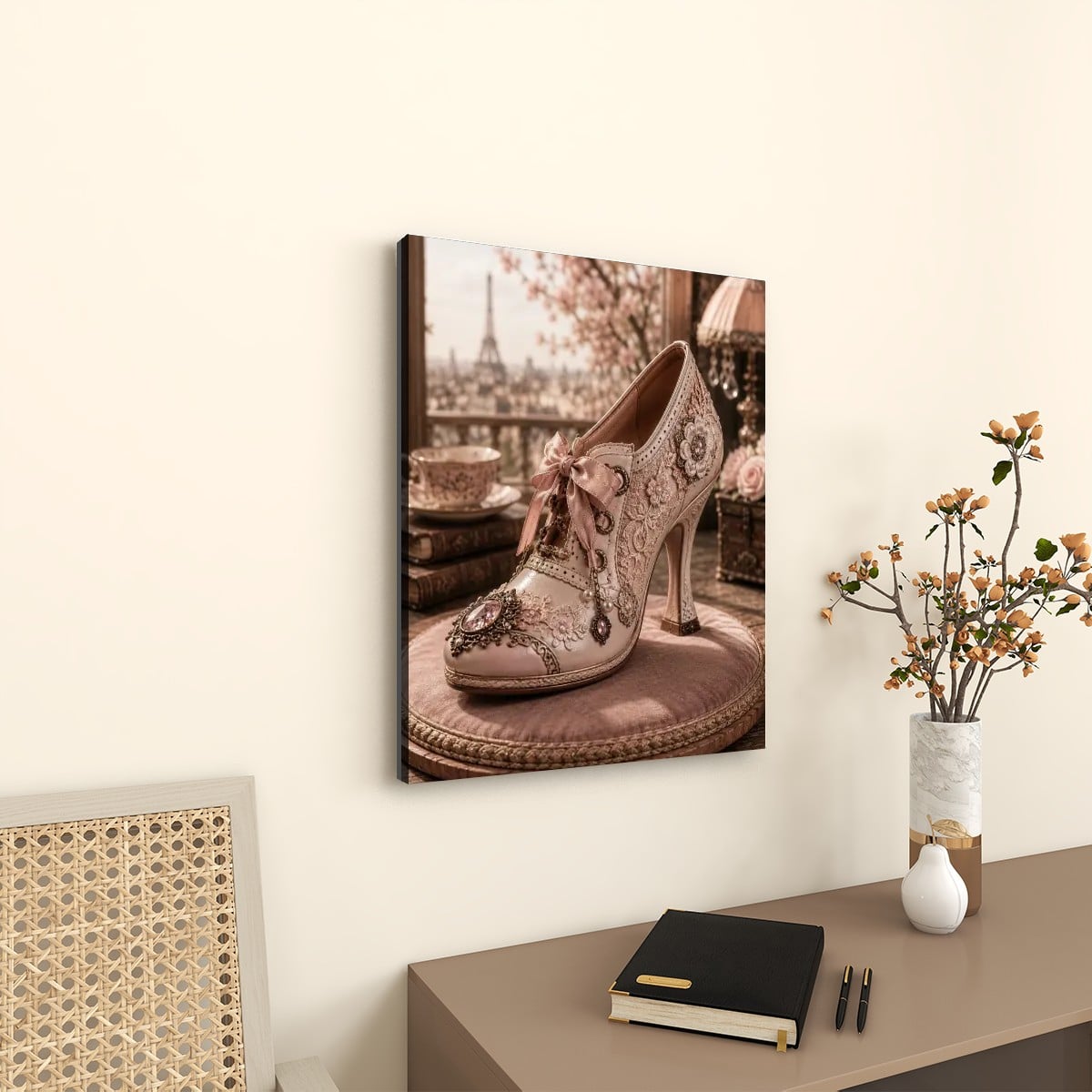 Canvas Prints Wall Art  Steampunk Heel Pale Pink