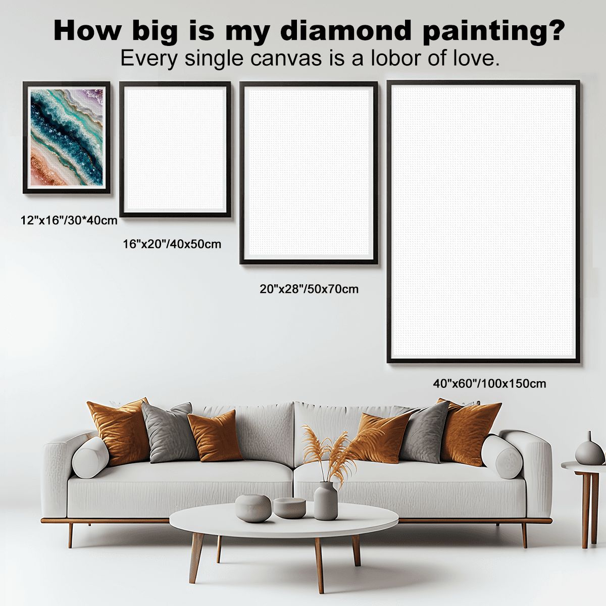 Diamond Art Painting 12x16 Geode Teal