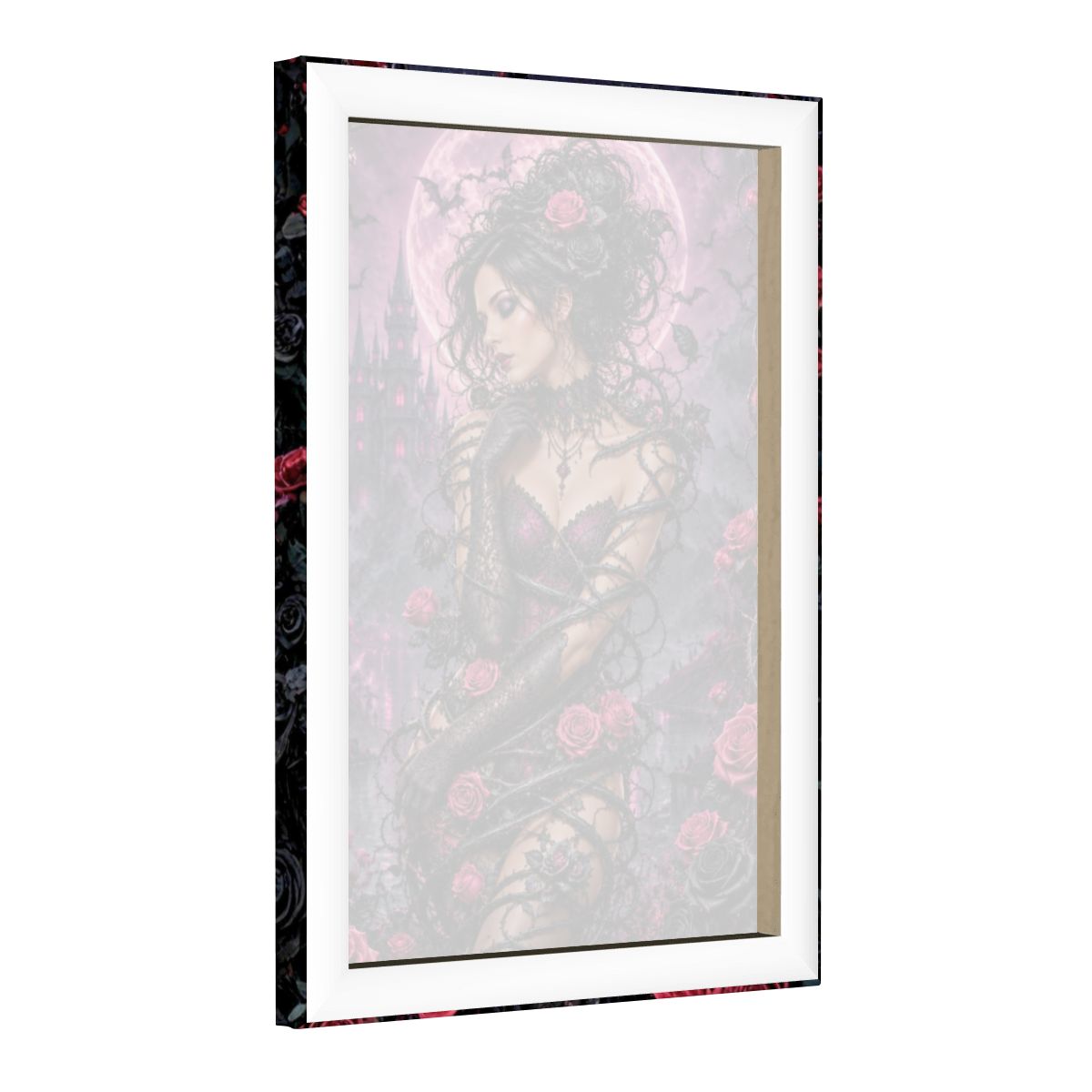 Framed Canvas Painting Gothic Rose Vine (Made in USA)