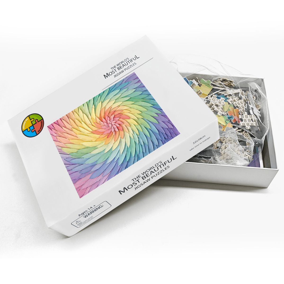 Wooden Jigsaw Puzzles 500 pcs Rainbow Spiral