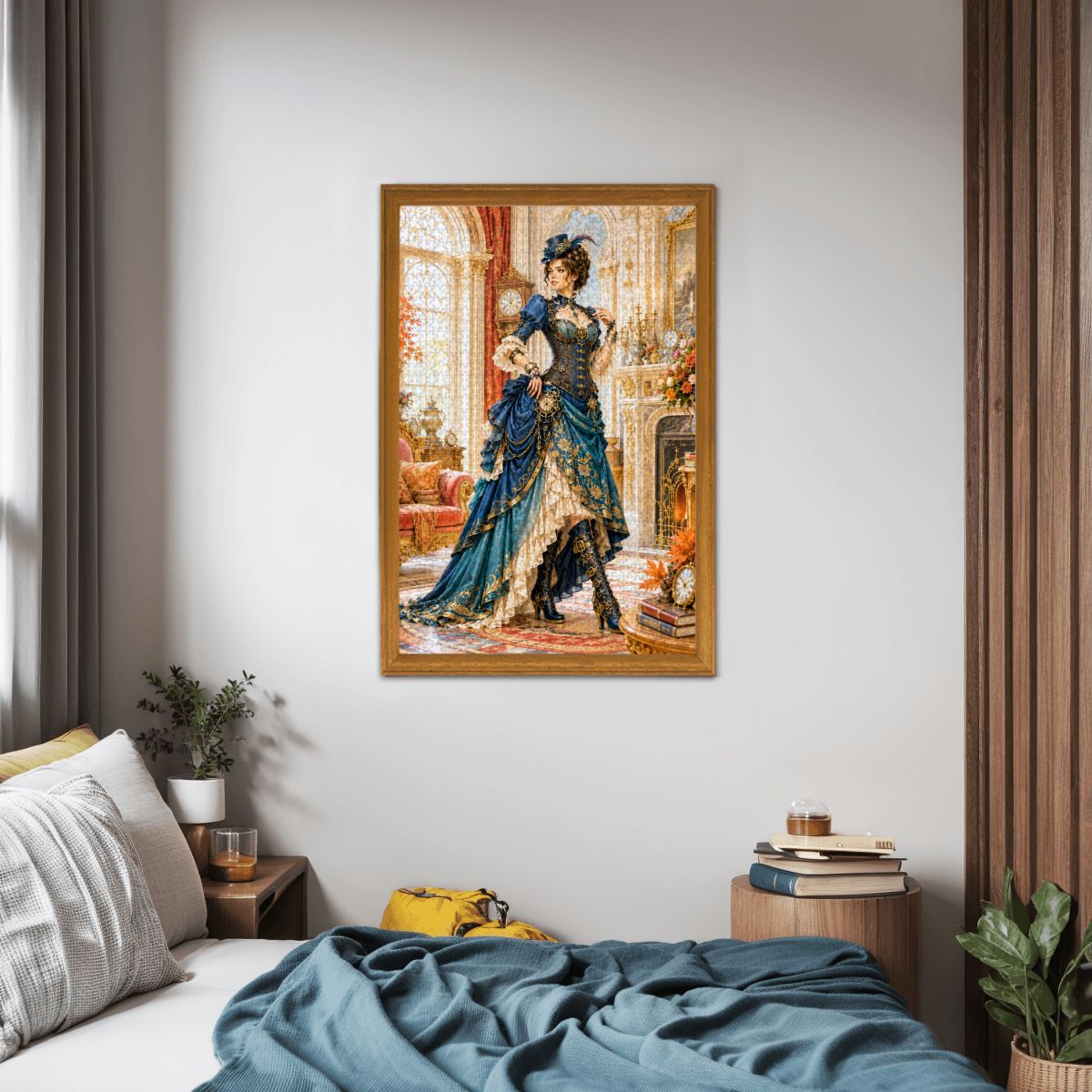 Wooden Jigsaw Puzzles 1000 pcs Steampunk Victorian Woman Blue