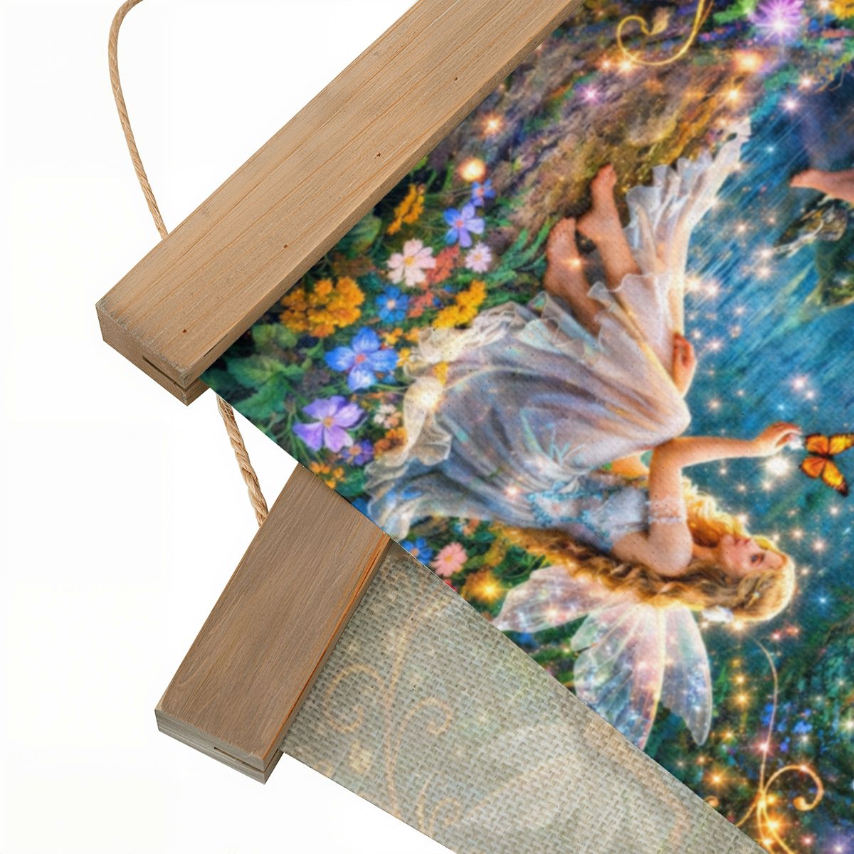 Linen Canvas Wall Art Fairy Garden