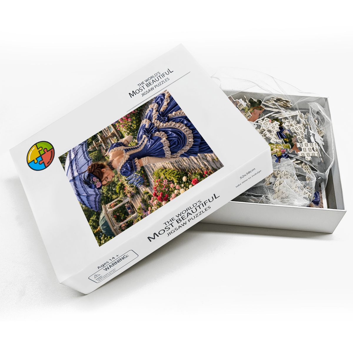 Wooden Jigsaw Puzzles 500 pcs Victorian Woman in Blue Dress 1900's