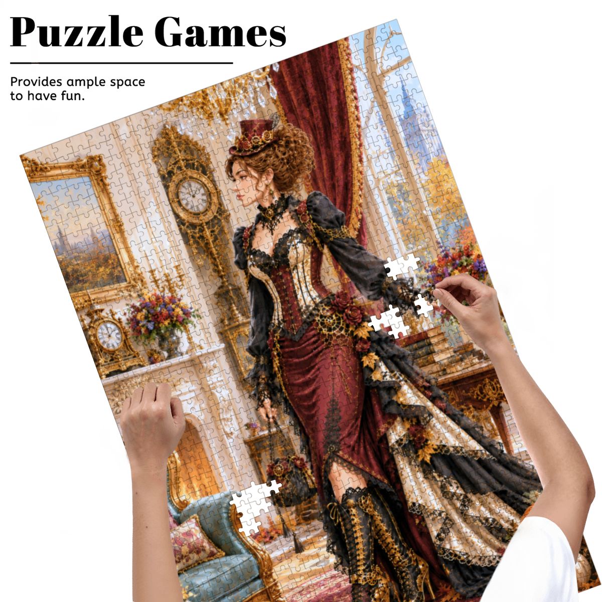 Wooden Jigsaw Puzzles 1000 pcs Fall Steampunk Victorian Woman