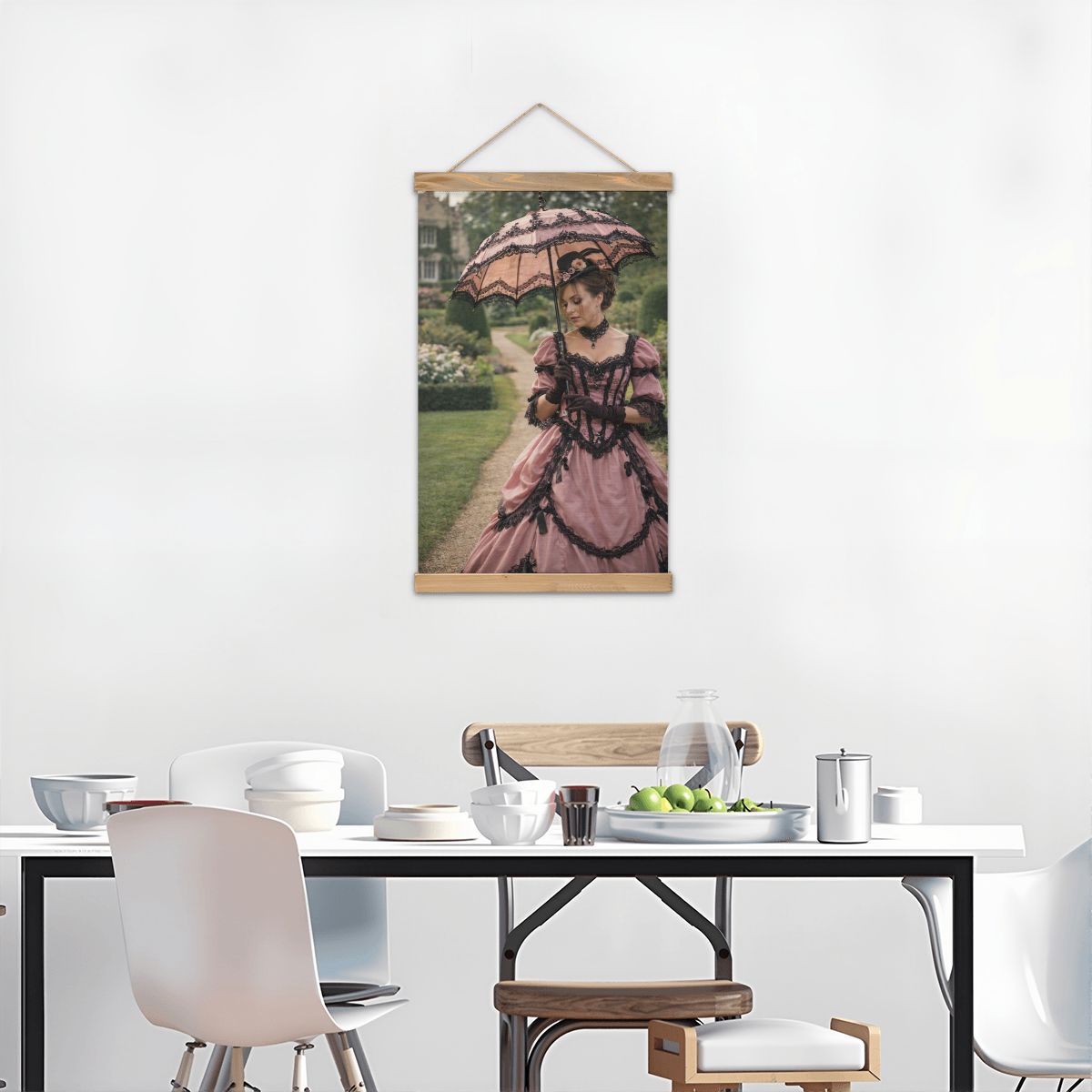 Linen Canvas Wall Art Victorian Walk in the Park