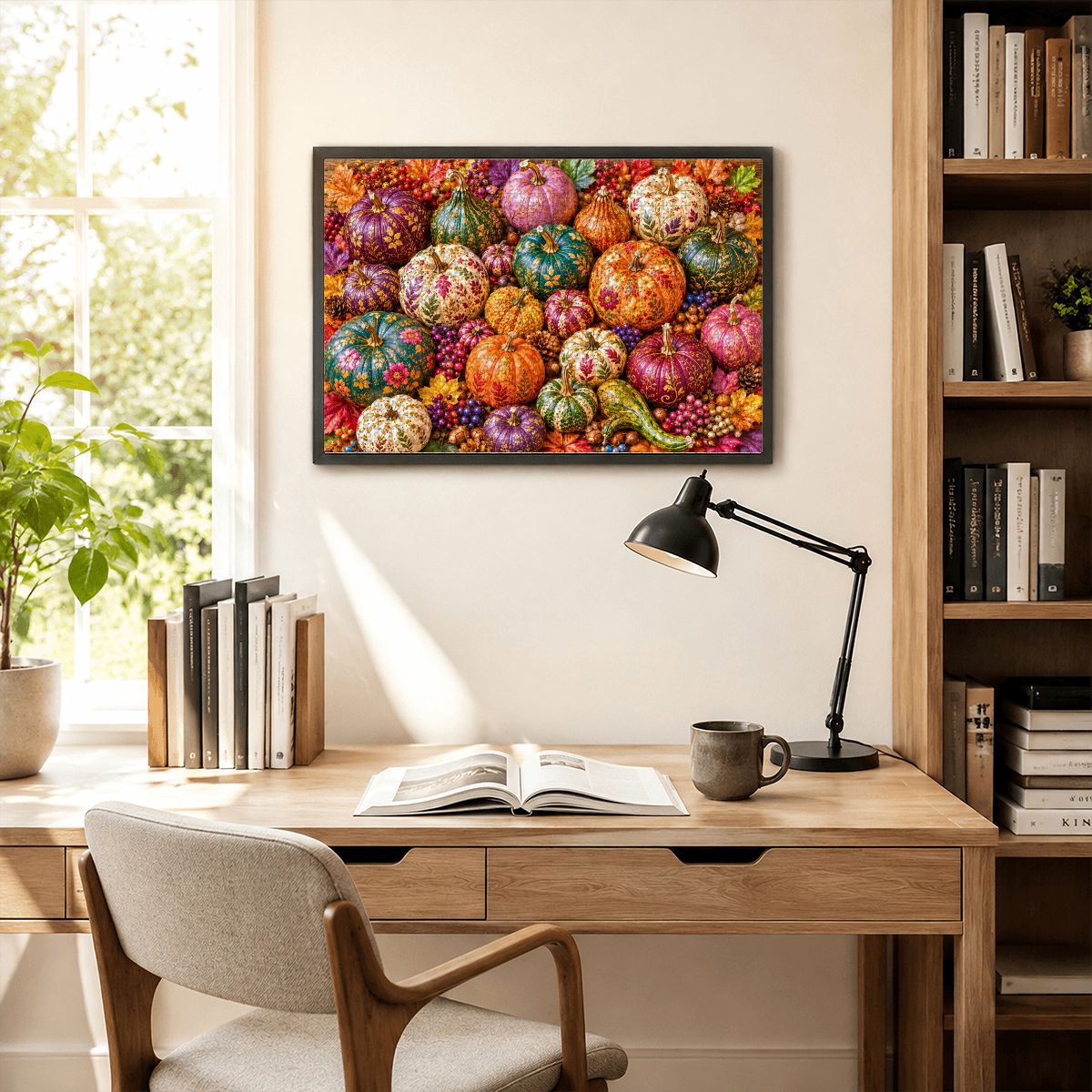 1000pcs Wooden Jigsaw Puzzles (Made in USA) Fall Pumpkins