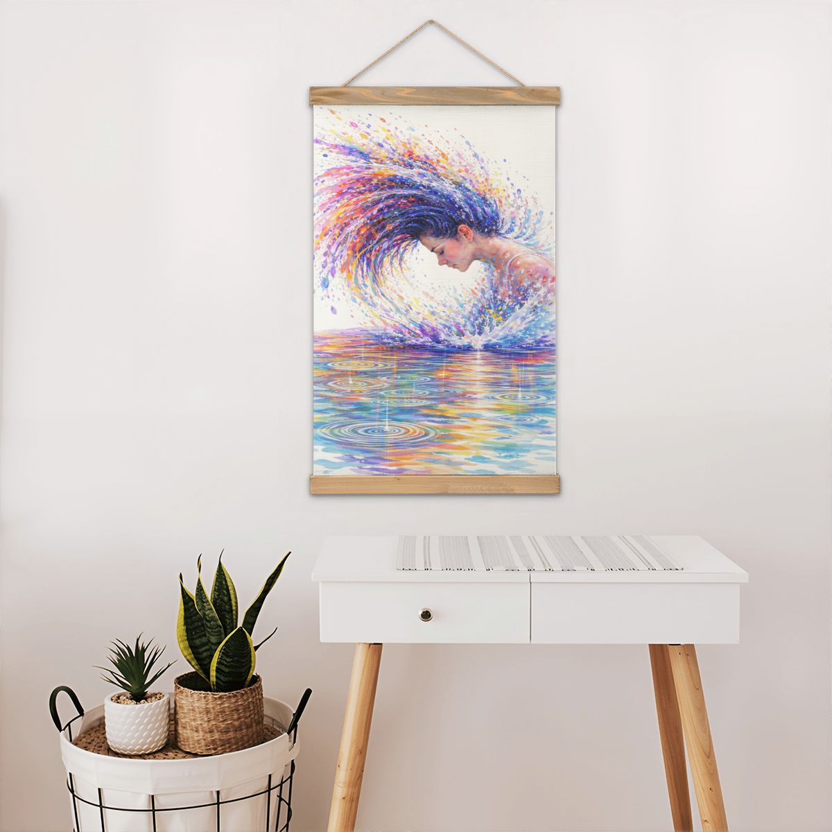 Linen Canvas Wall Art Rainbow of Life