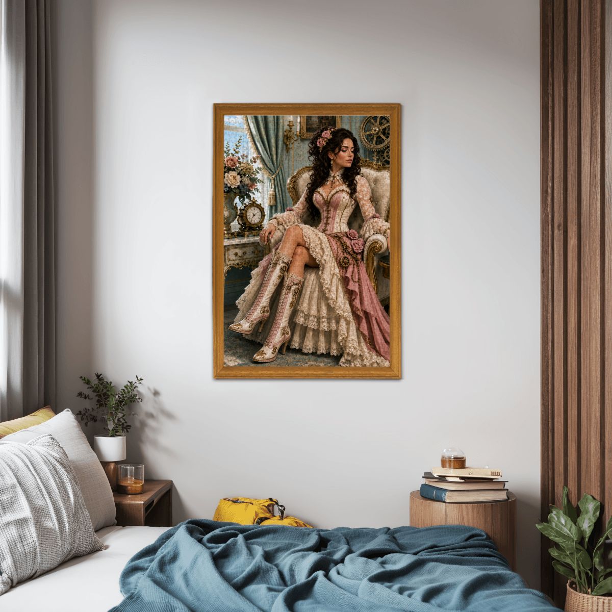 Wooden Jigsaw Puzzles 1000 pcs Steampunk Victorian Woman Pink and White