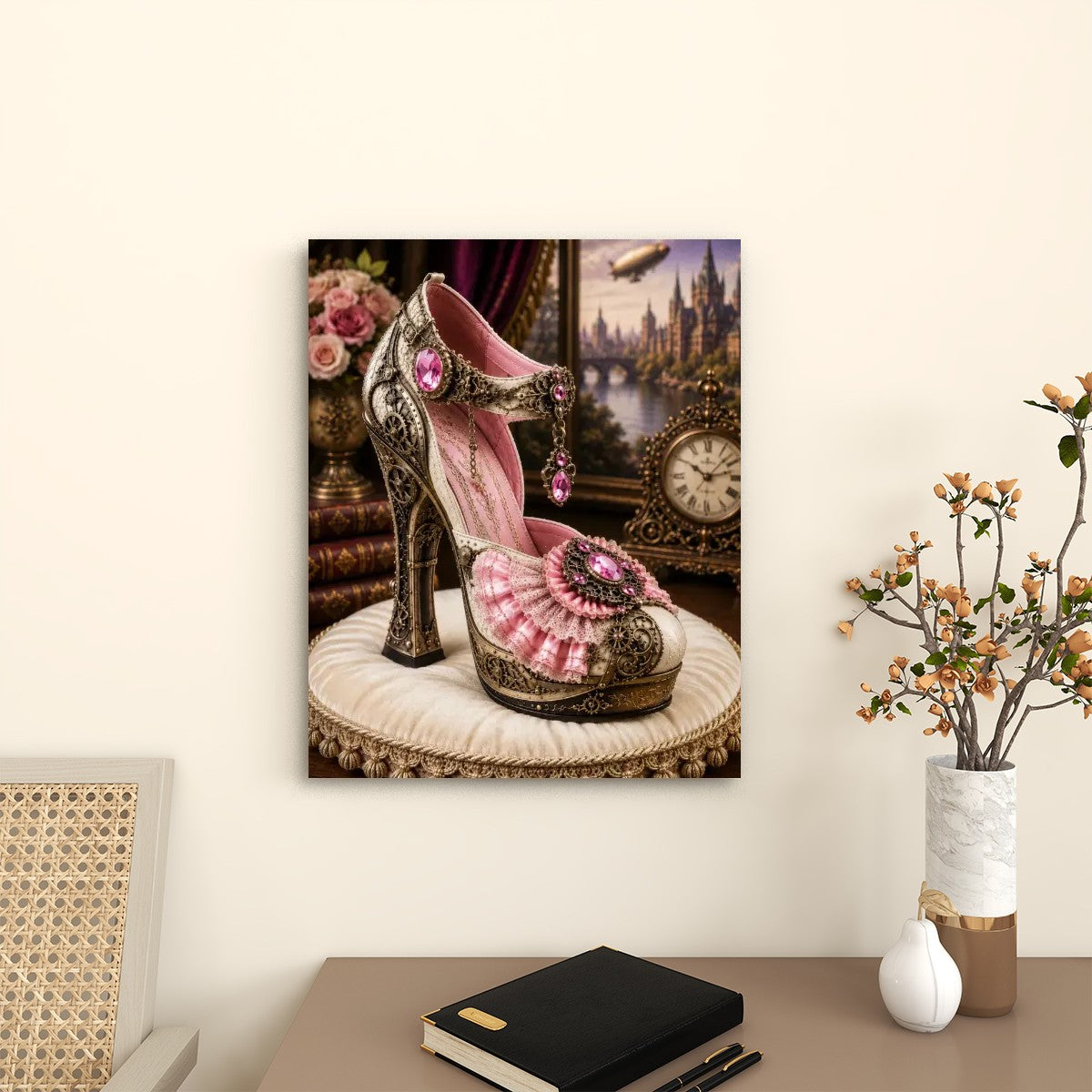 Canvas Prints Wall Art Steampunk Heel Pink