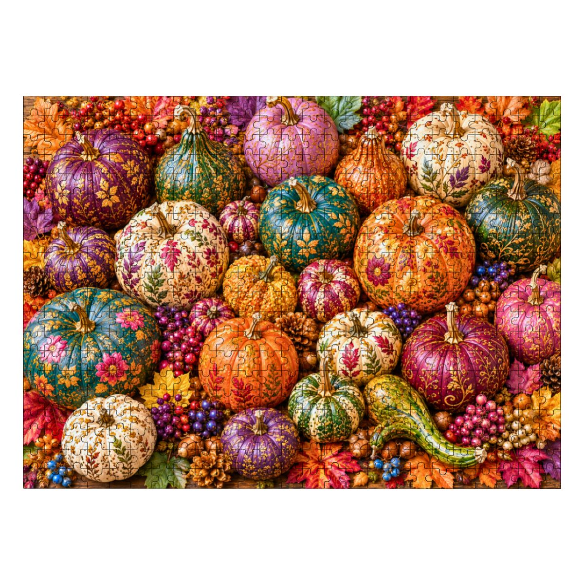 1000pcs Wooden Jigsaw Puzzles (Made in USA) Fall Pumpkins