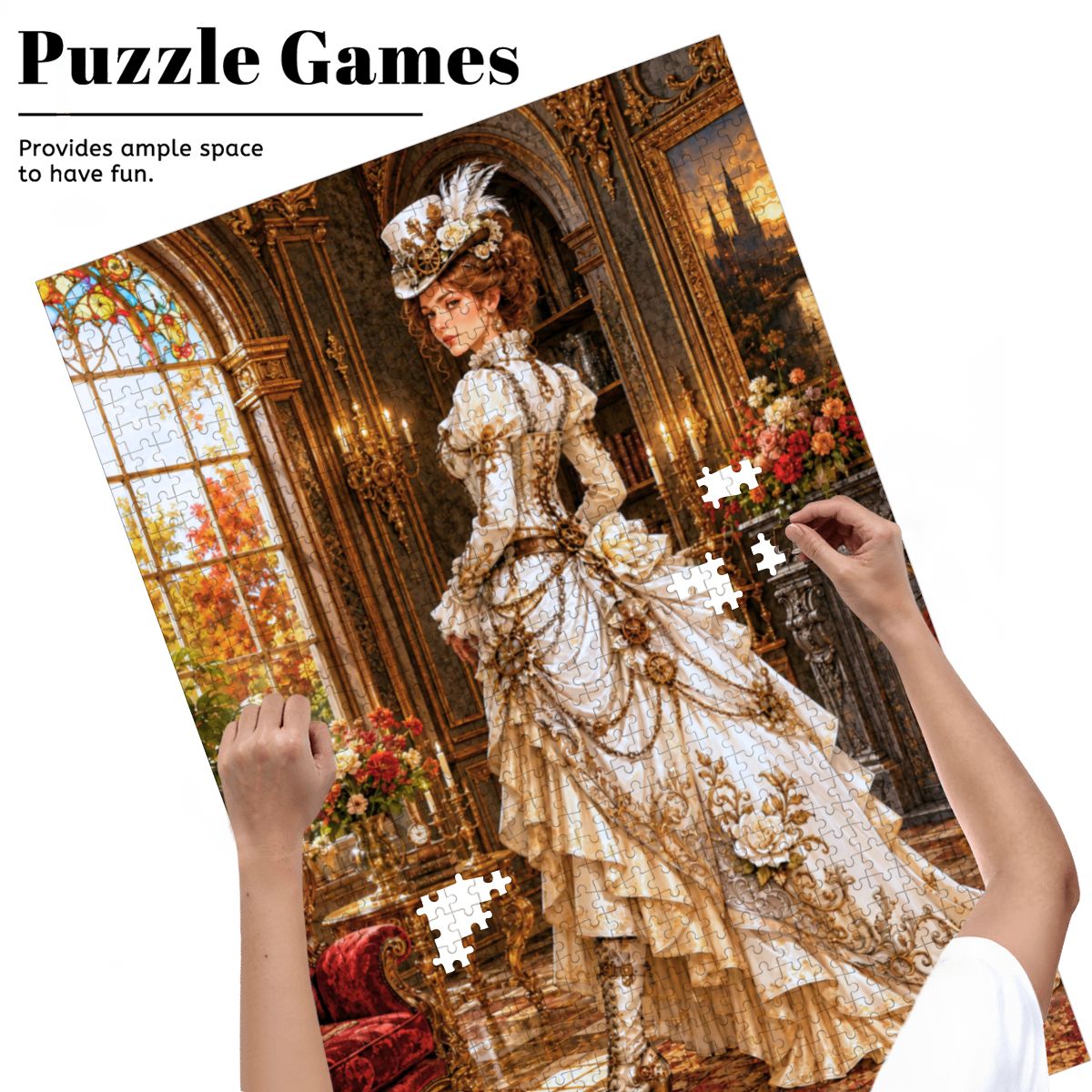Wooden Jigsaw Puzzles 1000 pcs Steampunk Victorian Woman White