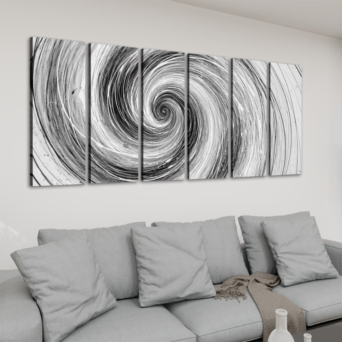 6 Panels Canvas Prints Wall Art Black and White