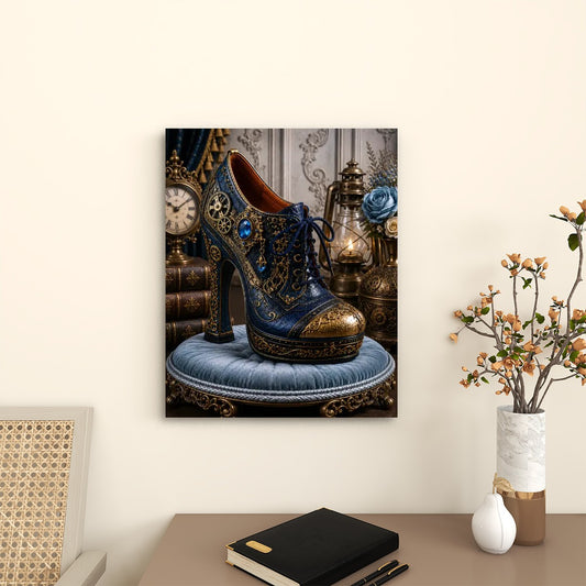 Canvas Prints Wall Art Steampunk Heel Blue