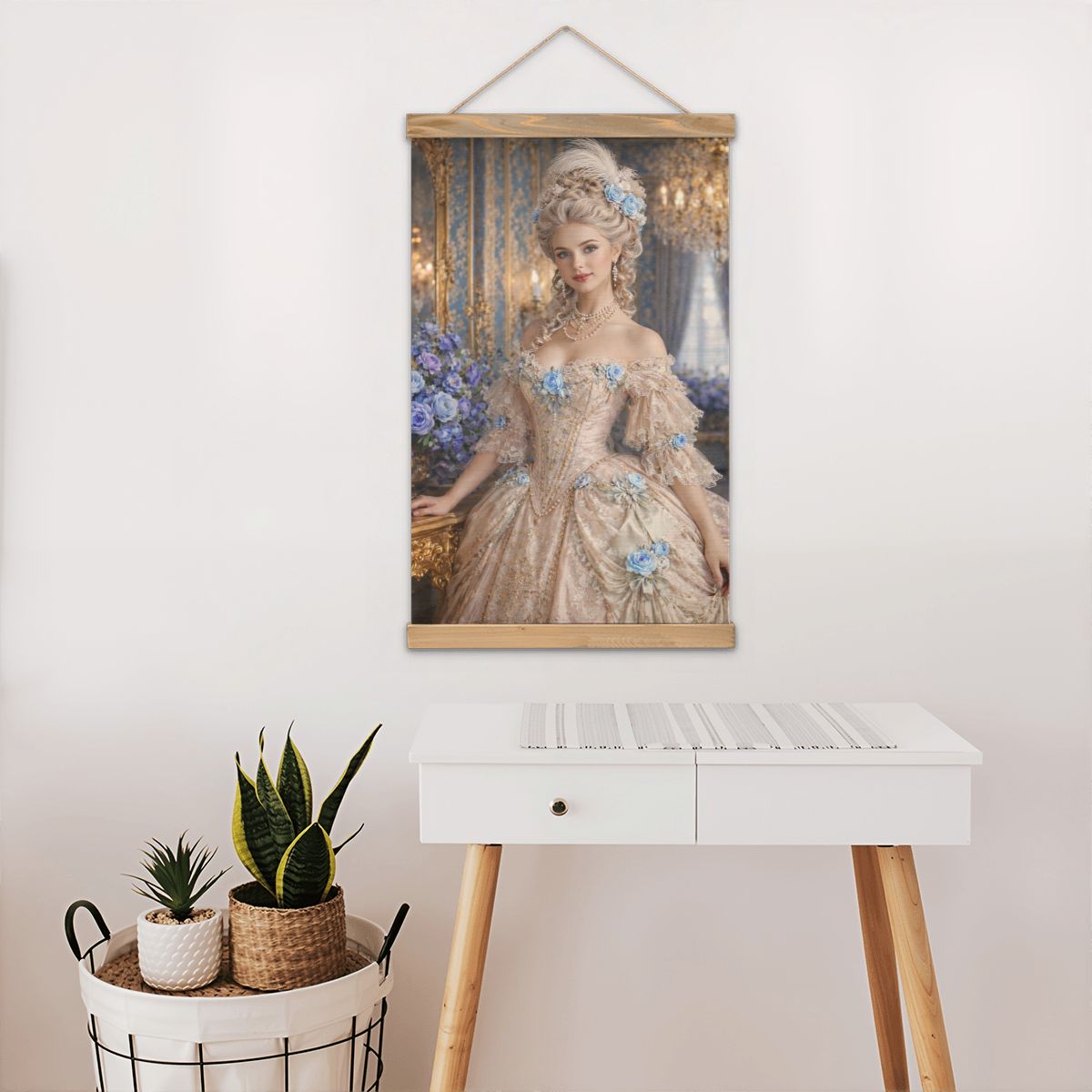 Linen Canvas Wall Art Baroque Beauty