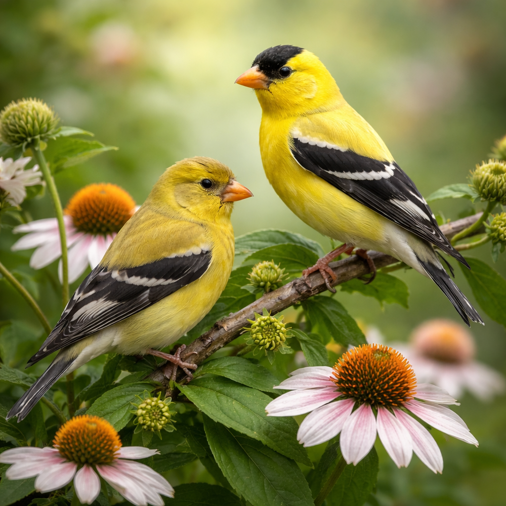 Diamond Art 16x16 American Goldfinch bird