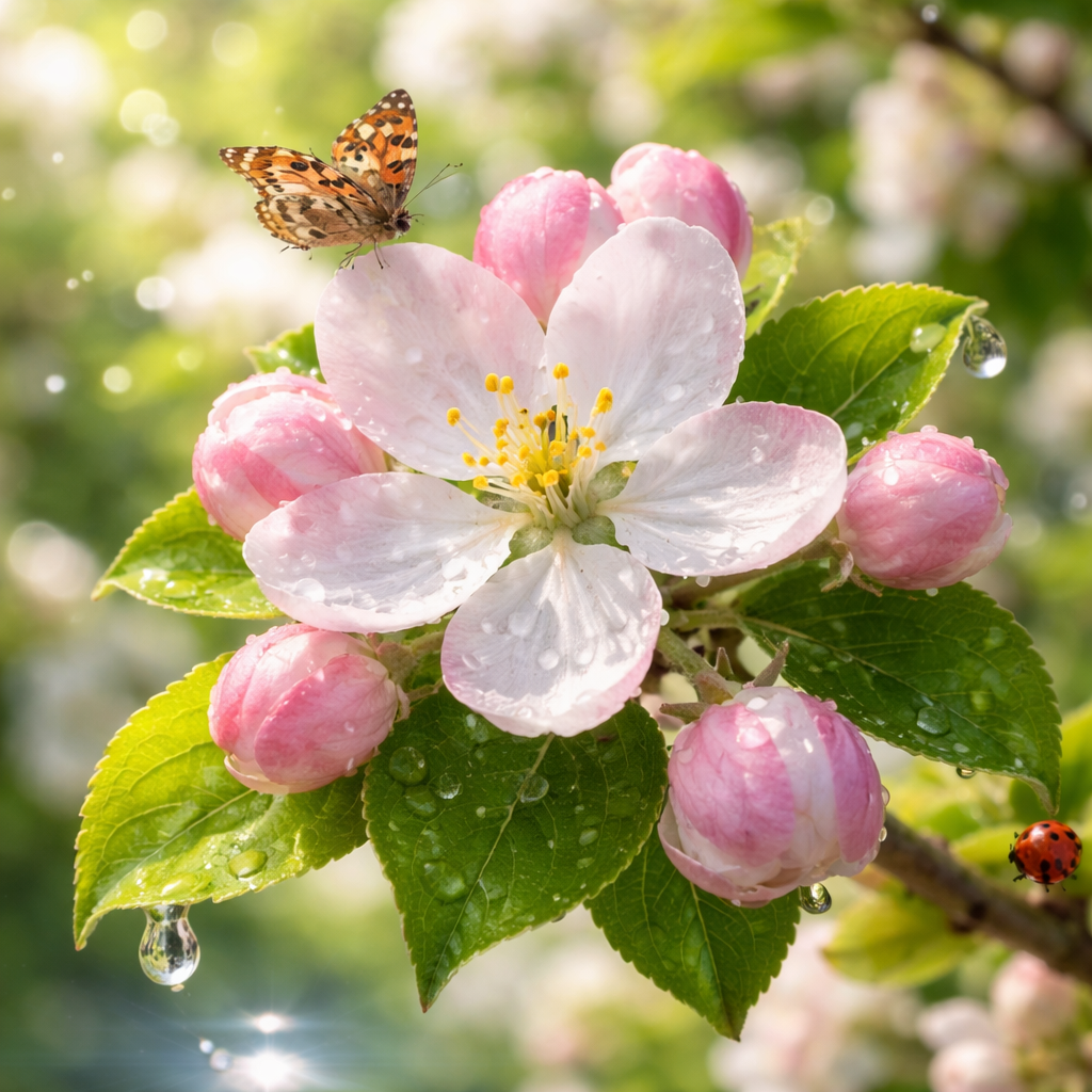 Diamond Art 16x16 Flower Apple Blossom