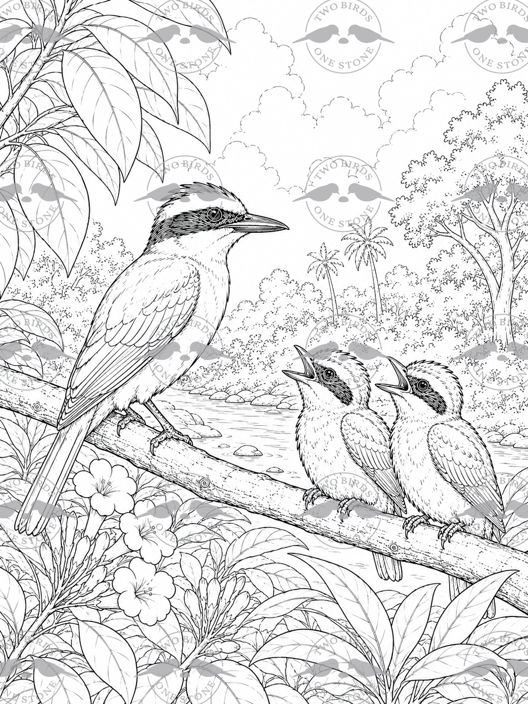 Beautiful Birds Coloring Book
