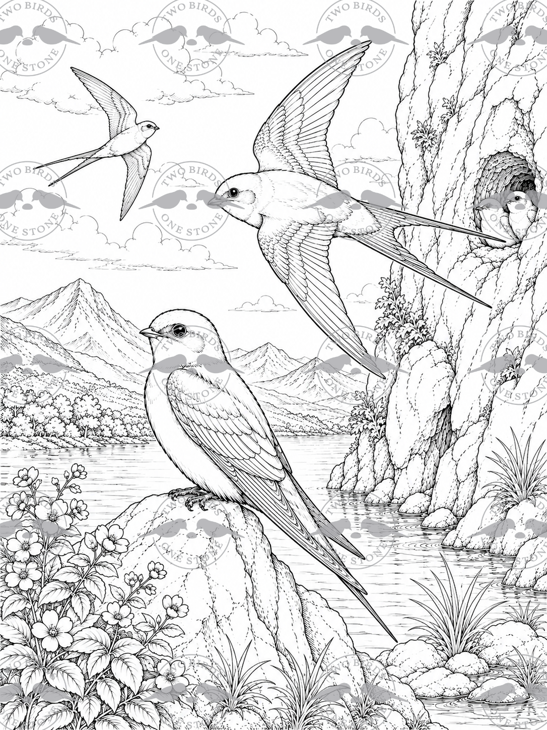 Beautiful Birds Coloring Book