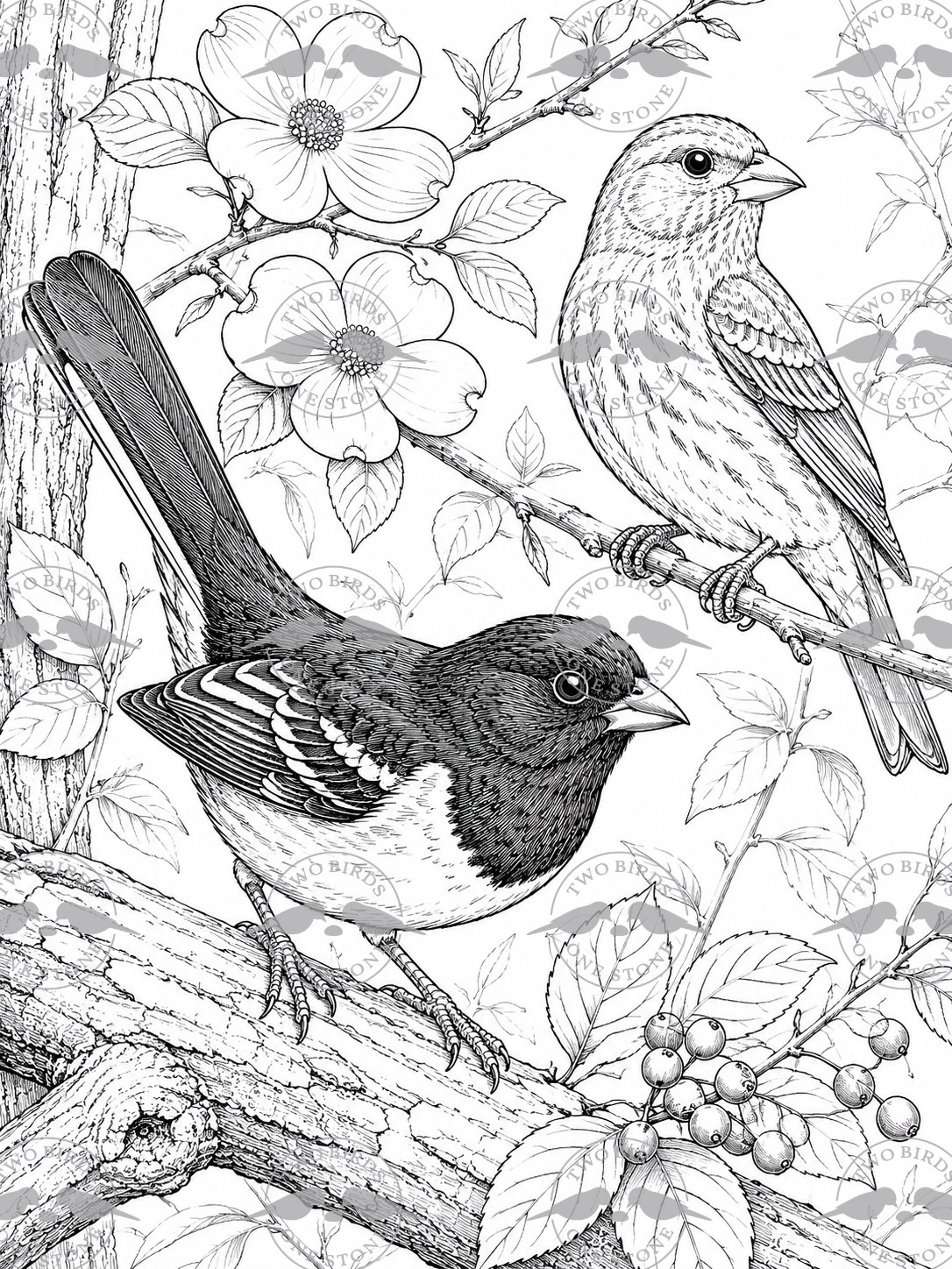 Beautiful Birds Coloring Book