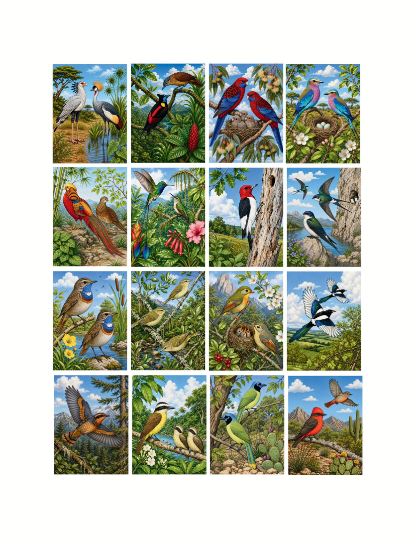Beautiful Birds Coloring Book