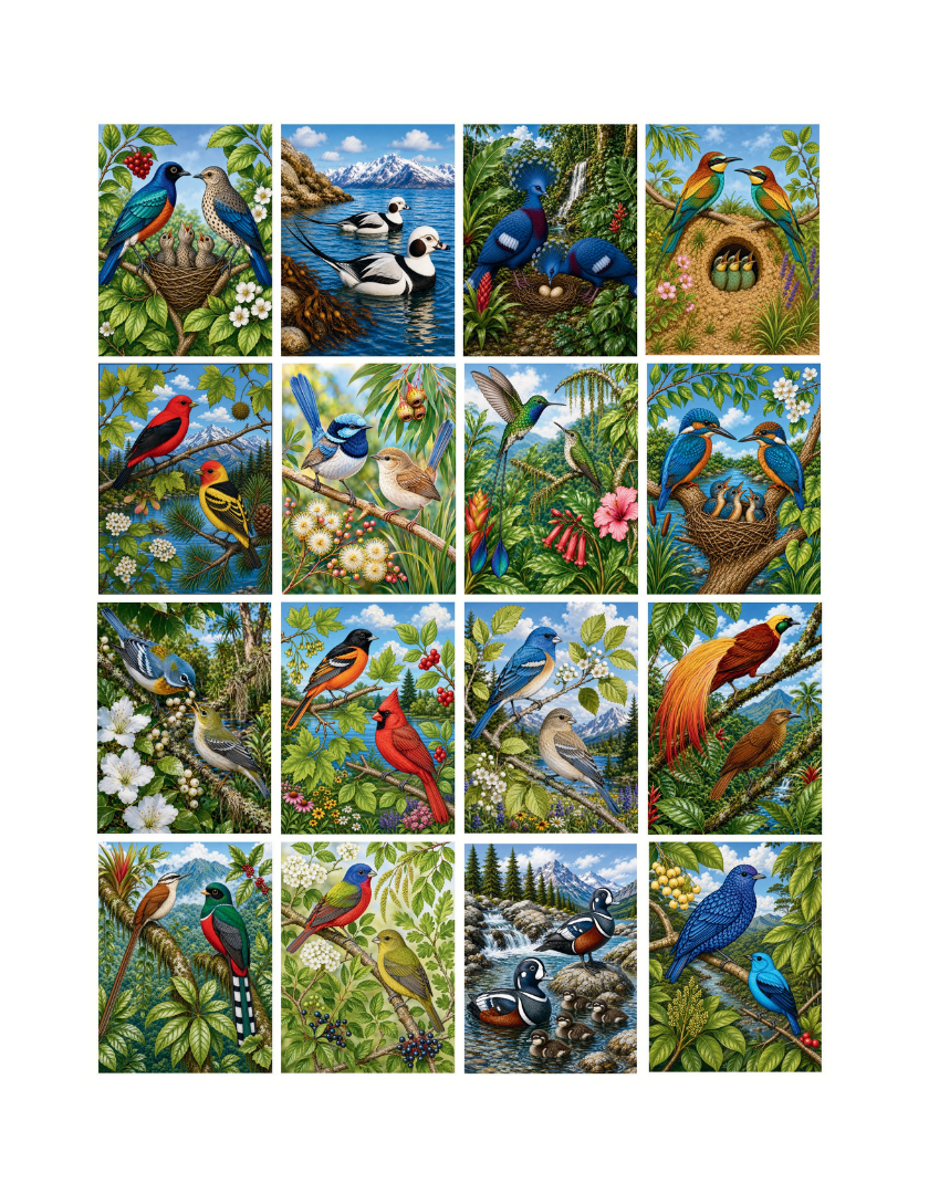 Beautiful Birds Coloring Book