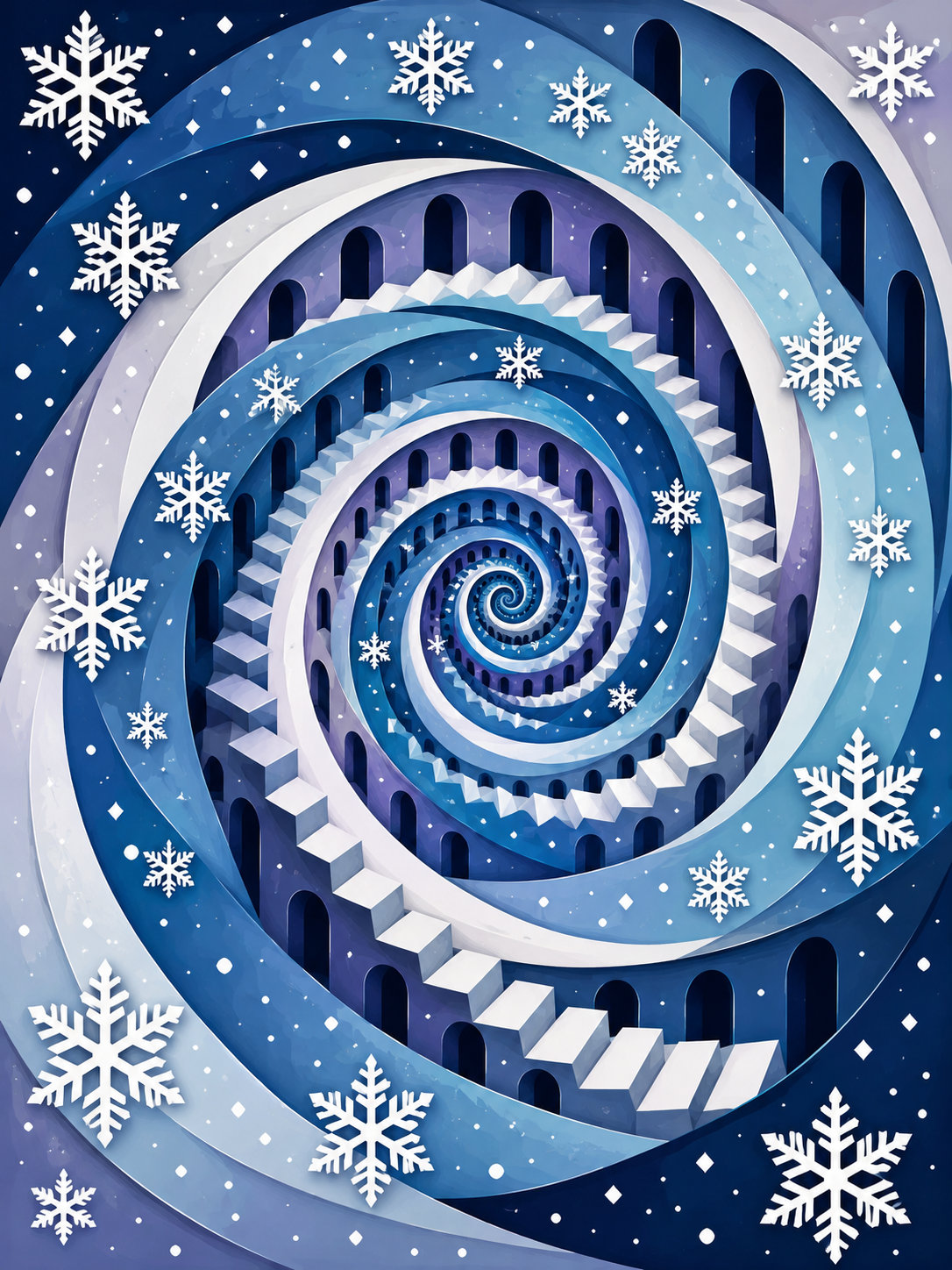 Diamond Painting Kit 16"x16" Spiral Winter