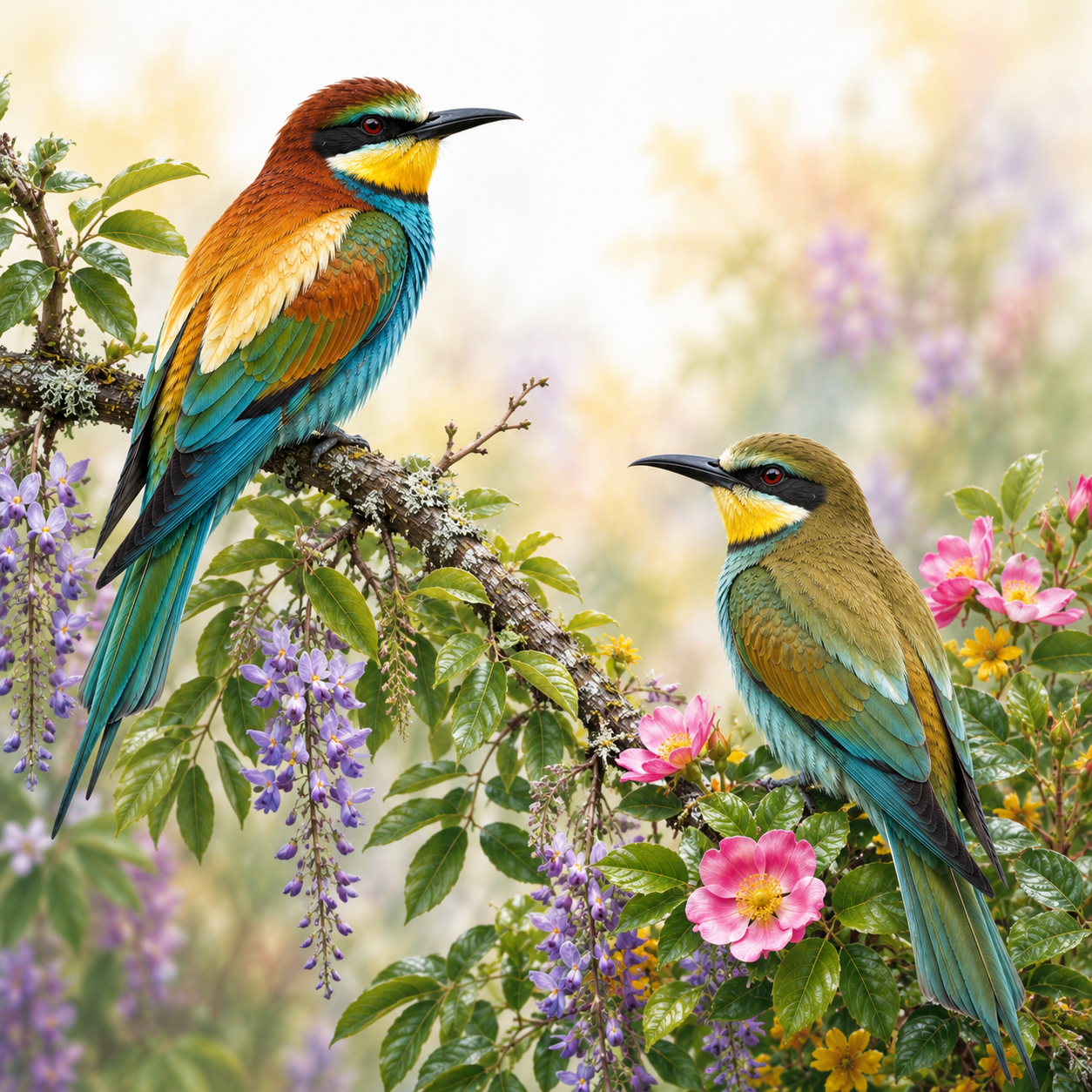 Diamond Painting Kit 16"x16" European Beeater Bird