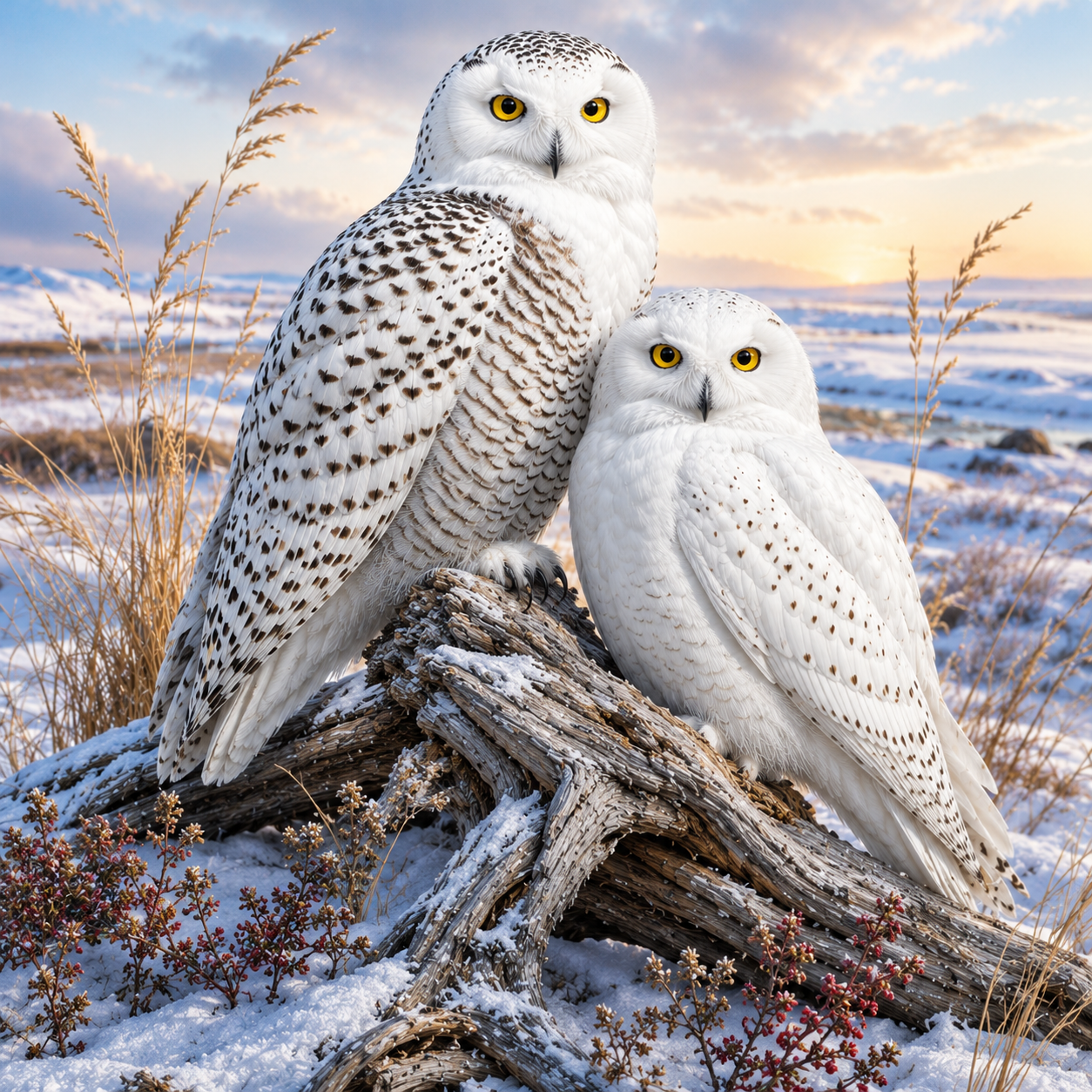 Diamond Painting Kit 16"x16" Snowy Owl (Round Drills)