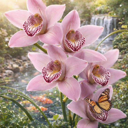 Diamond Art 16x16 Flower Cymbidium Orchid