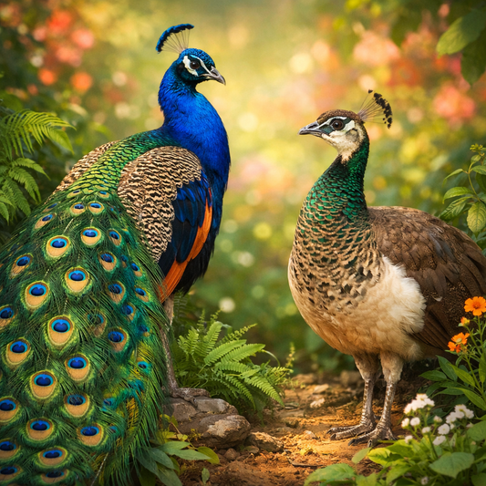 Diamond Art 16x16 Indian Peafowl bird