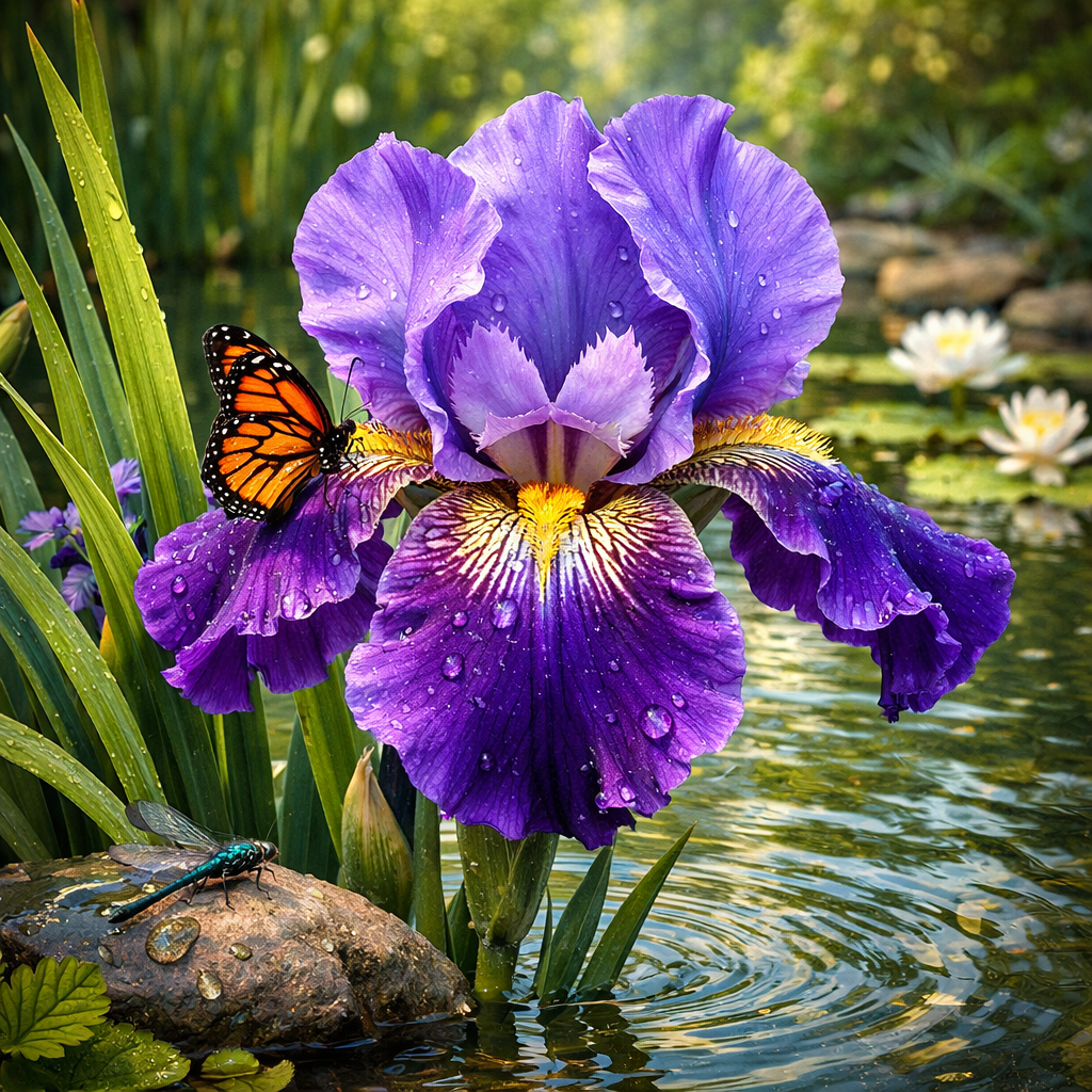 Diamond Art 16x16 Flower Iris