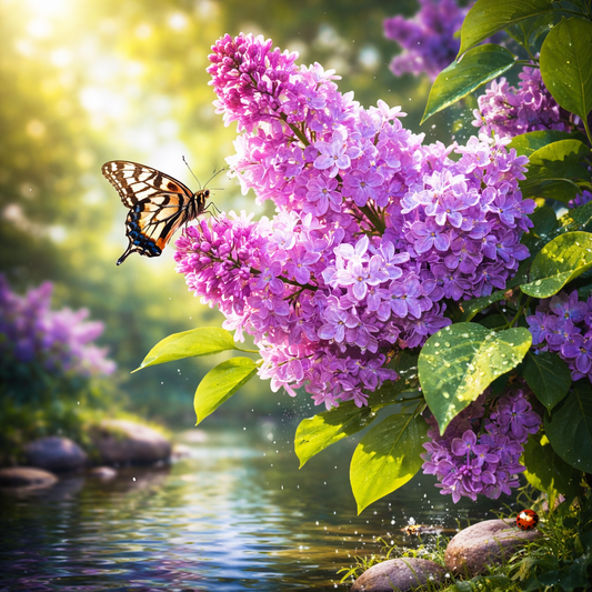 Diamond Art 16x16 Flower Lilac