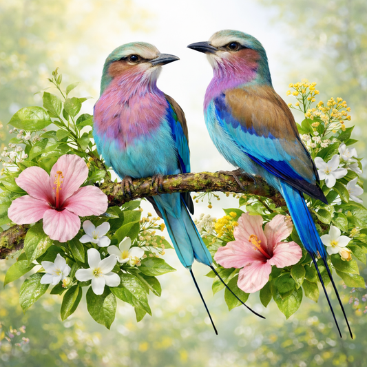 Diamond Art 16x16 Lilac Breasted Roller bird