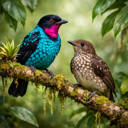 Diamond Art 16x16 Spangled Cotinga bird