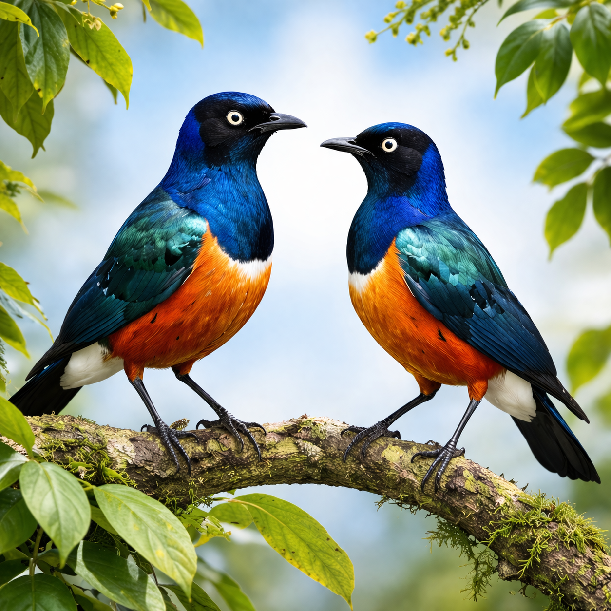 Diamond Art 16x16 Superb Starling bird