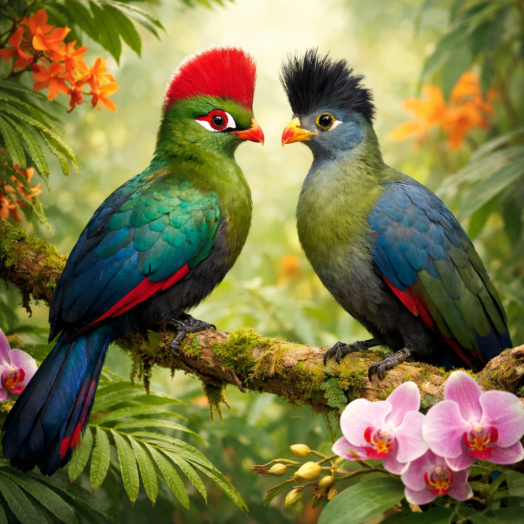 Diamond Art 16x16 Turaco bird