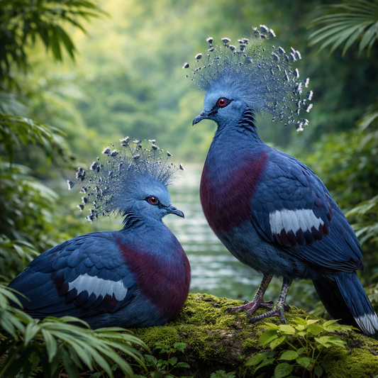 Diamond Art 16x16 Victoria Crowned Pigeon Bird