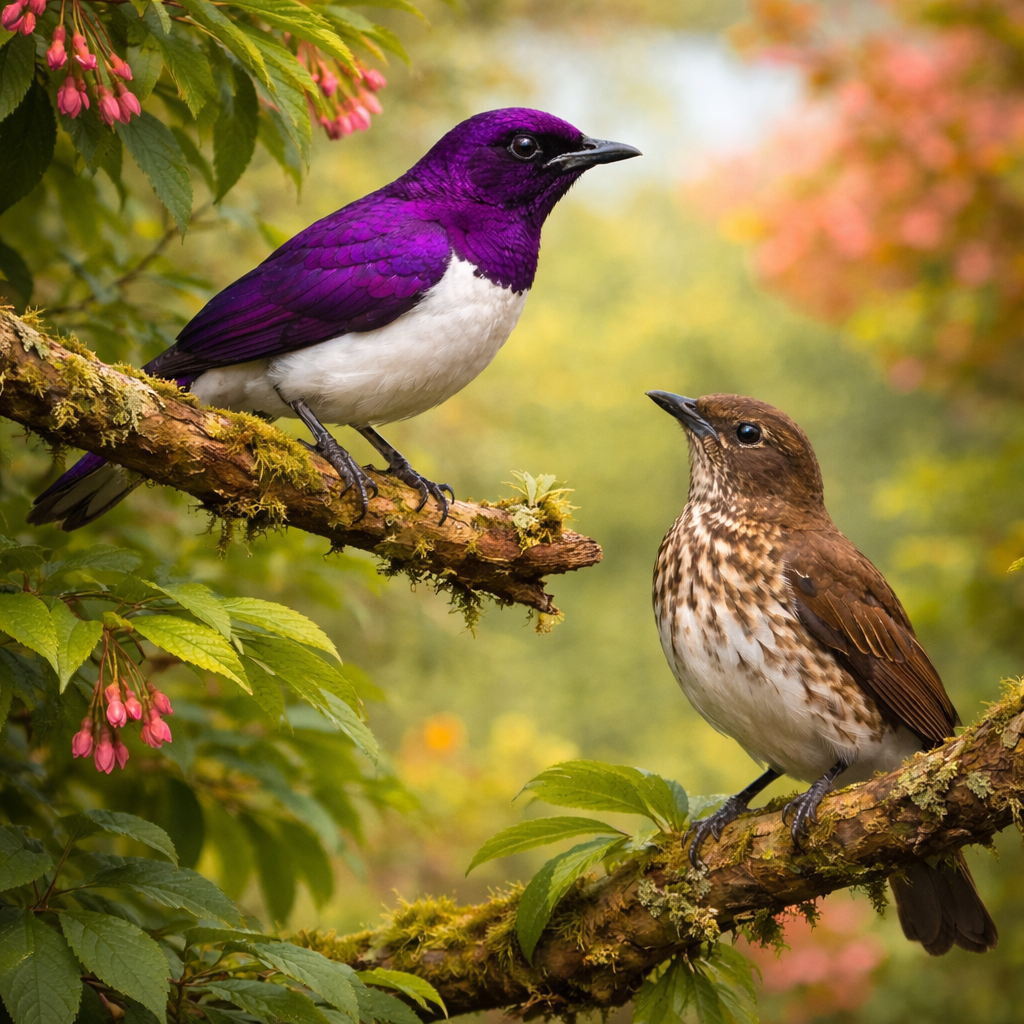 Diamond Art 16x16 Violet Backed Starling Bird