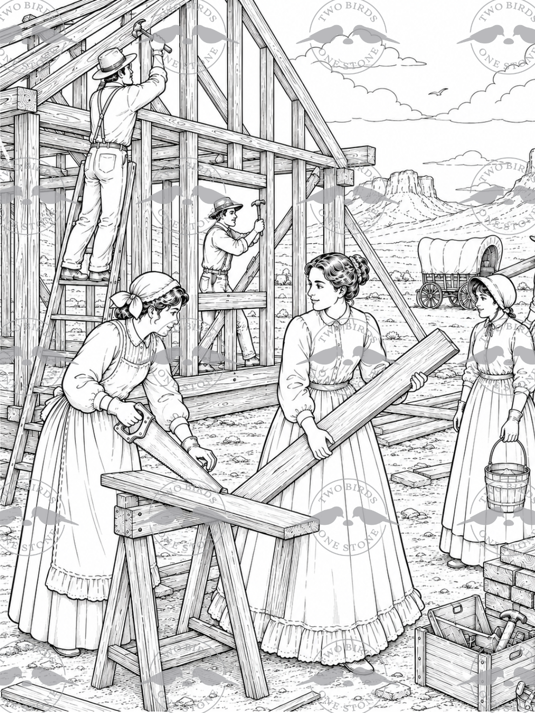 Old West Coloring Book
