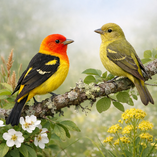 Diamond Art 16x16 Western Tanager Bird